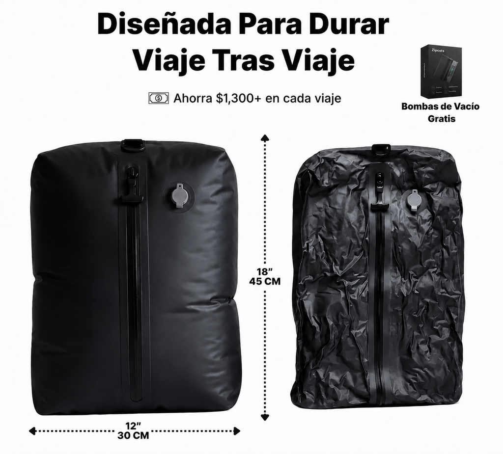 Bolsas de compresión al vacío para viaje Linden - imagen 1