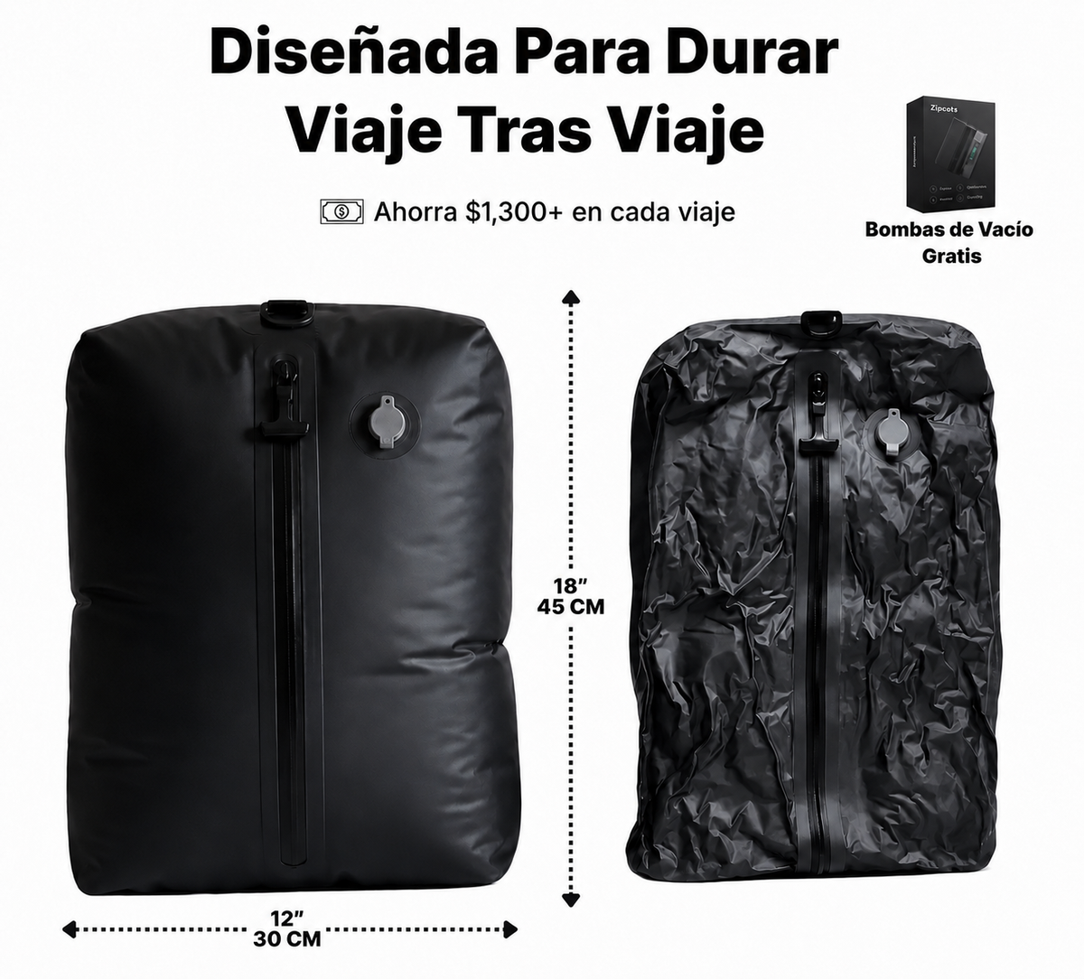 Bolsas de compresión al vacío para viaje Linden - imagen 1