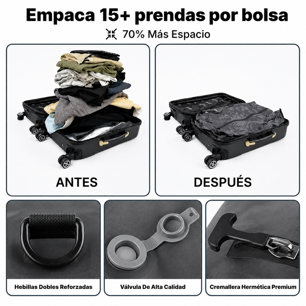 Bolsas de compresión al vacío para viaje Linden - imagen 3