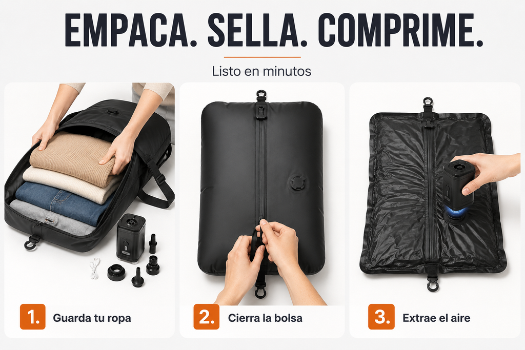 Bolsas de compresión al vacío para viaje Linden - imagen 4