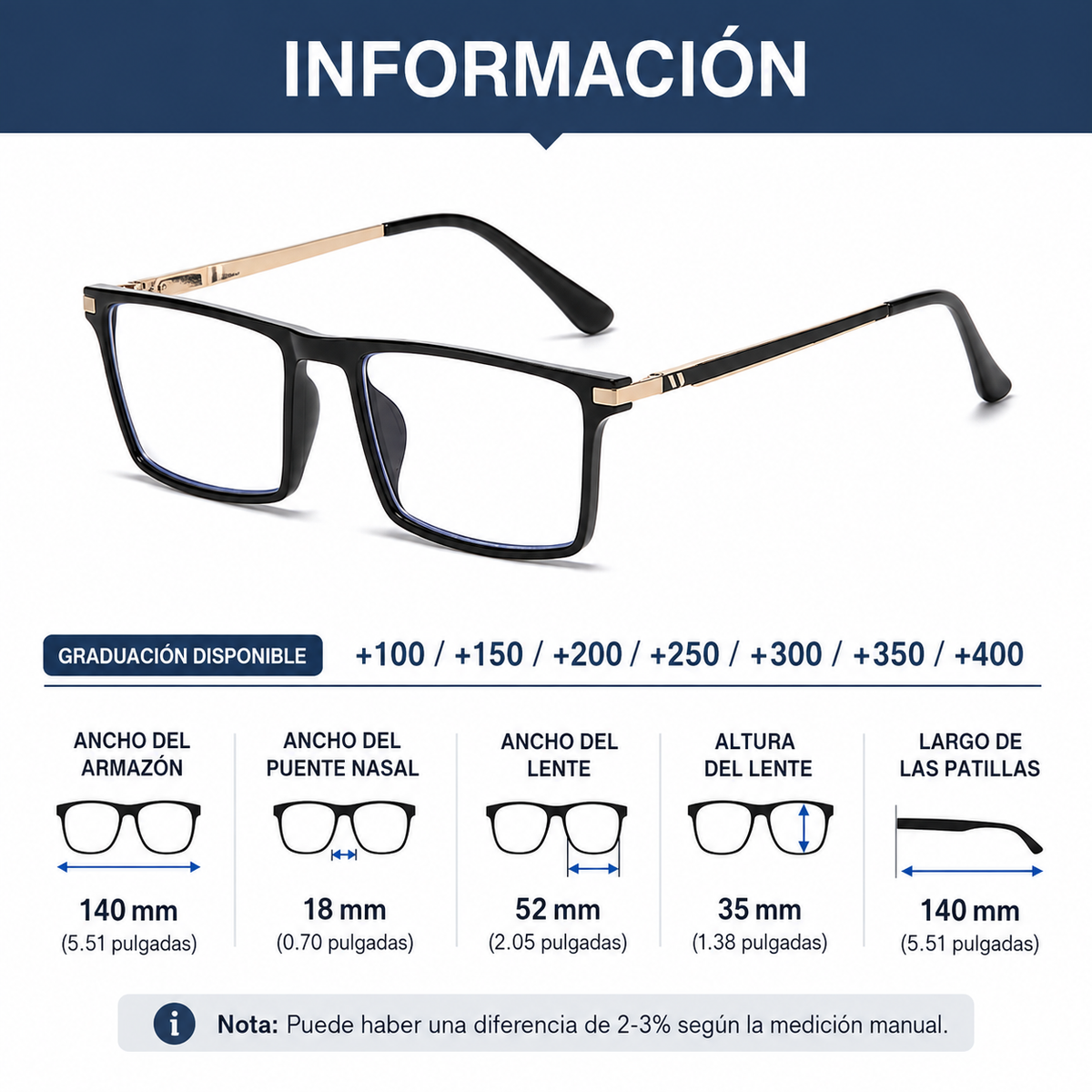 Lentes de Lectura Multifocales Progresivos Fotocromáticos Linden
