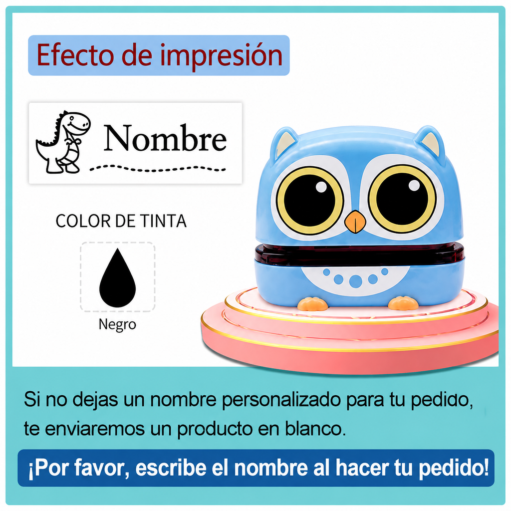 Sello Personalizado para Ropa y Útiles Escolares 2 en 1 Linden™