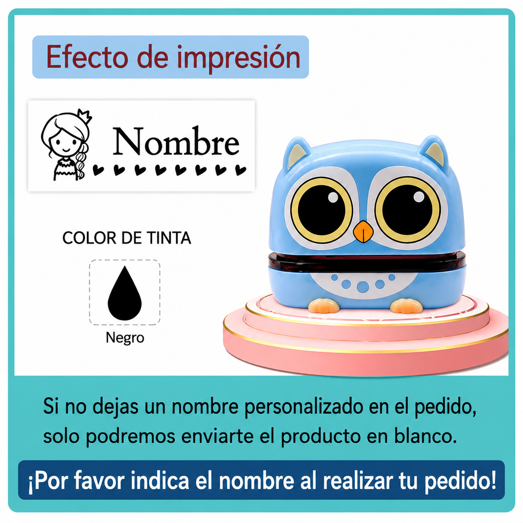Sello Personalizado para Ropa y Útiles Escolares 2 en 1 Linden™
