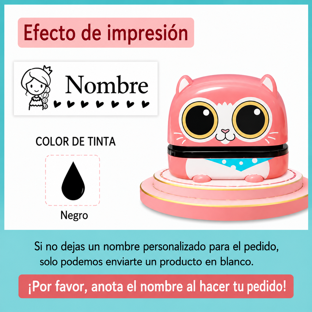 Sello Personalizado para Ropa y Útiles Escolares 2 en 1 Linden™