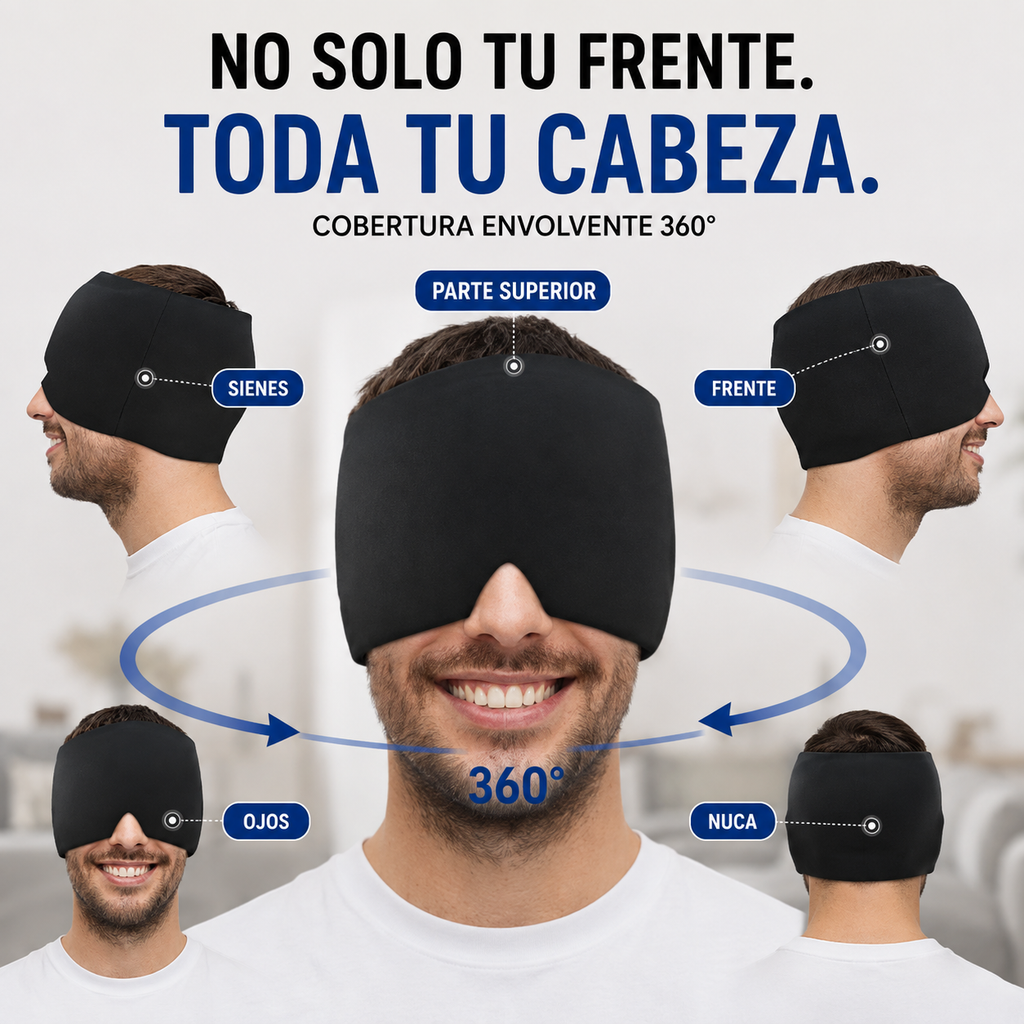 Gorro de gel frío y calor 360° para migraña Linden - imagen 2