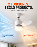 Ventilador de Techo con Luz LED y Control Remoto Linden™