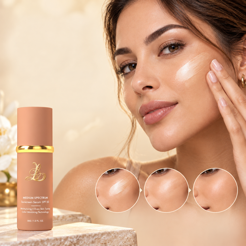 Descubre la Base de Maquillaje que Cambia de Color 4 en 1 Linden™ con SPF50+. Cobertura modulable, hidratación y acabado natural en una fórmula de 30 ml.