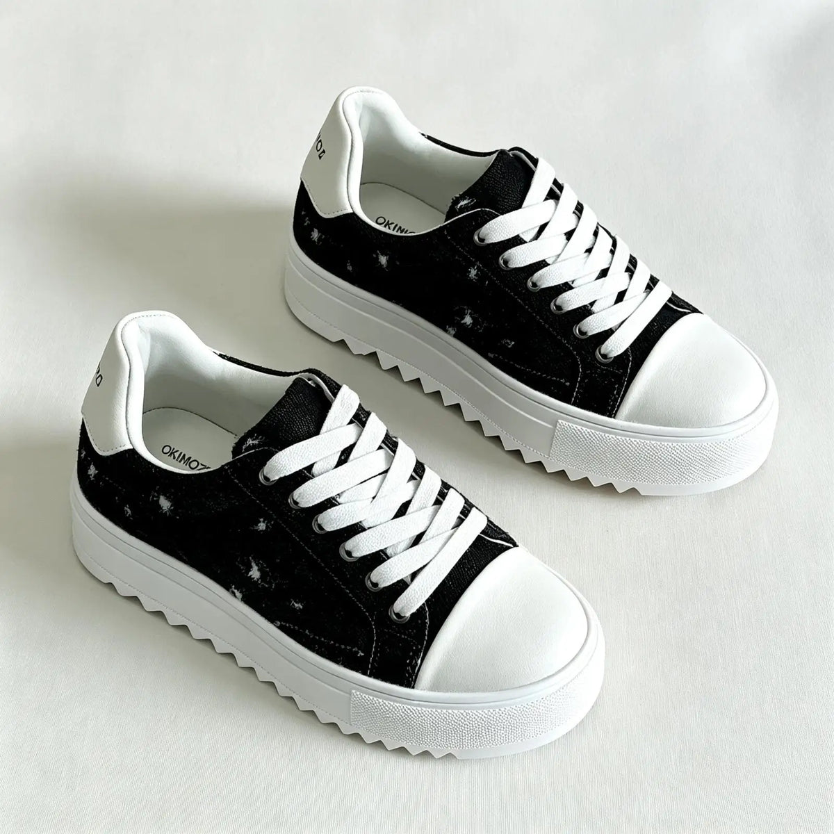 Tenis de Lona Desgastados con Plataforma para Hombre Linden