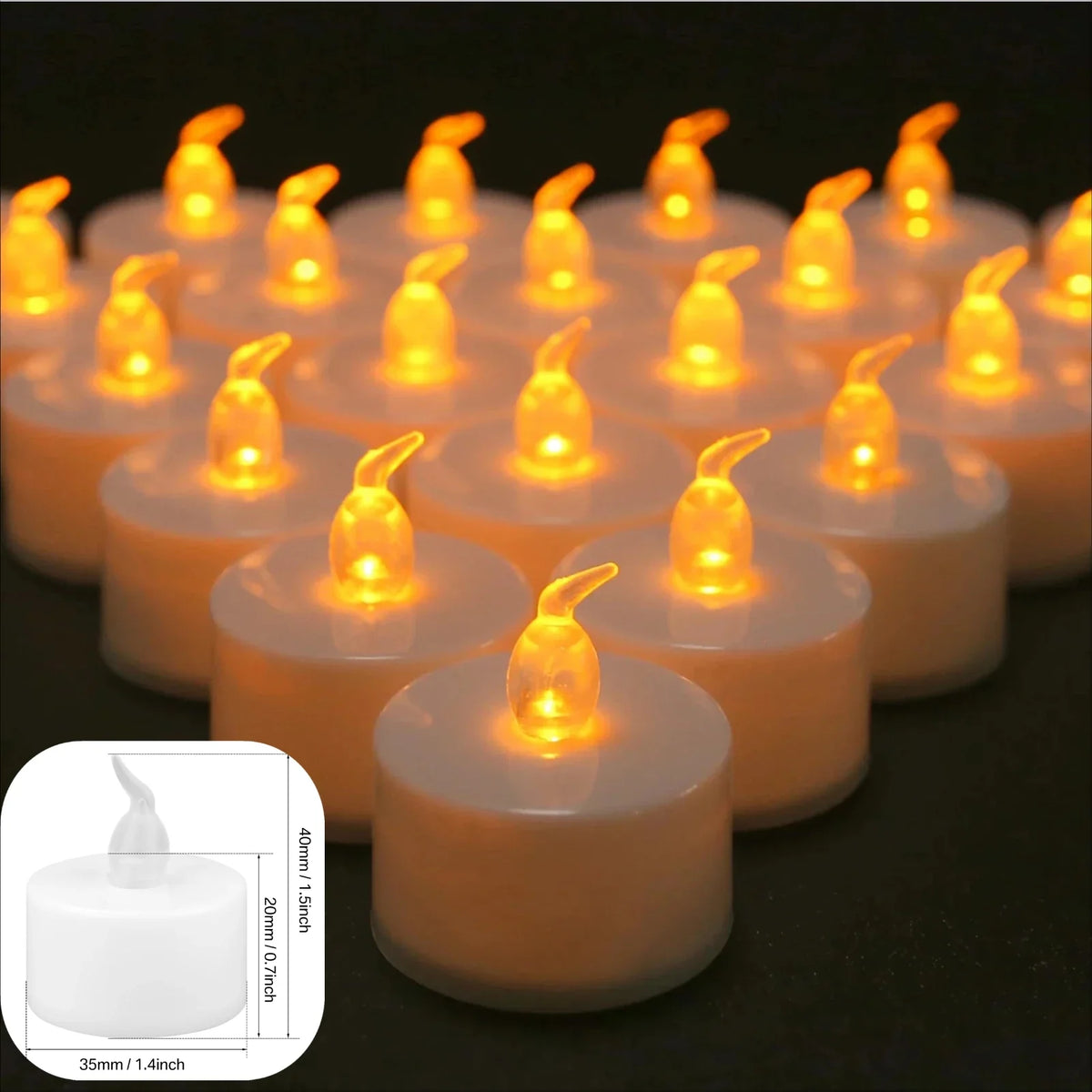 Velas LED decorativas Linden del modelo Amarillo cálido.