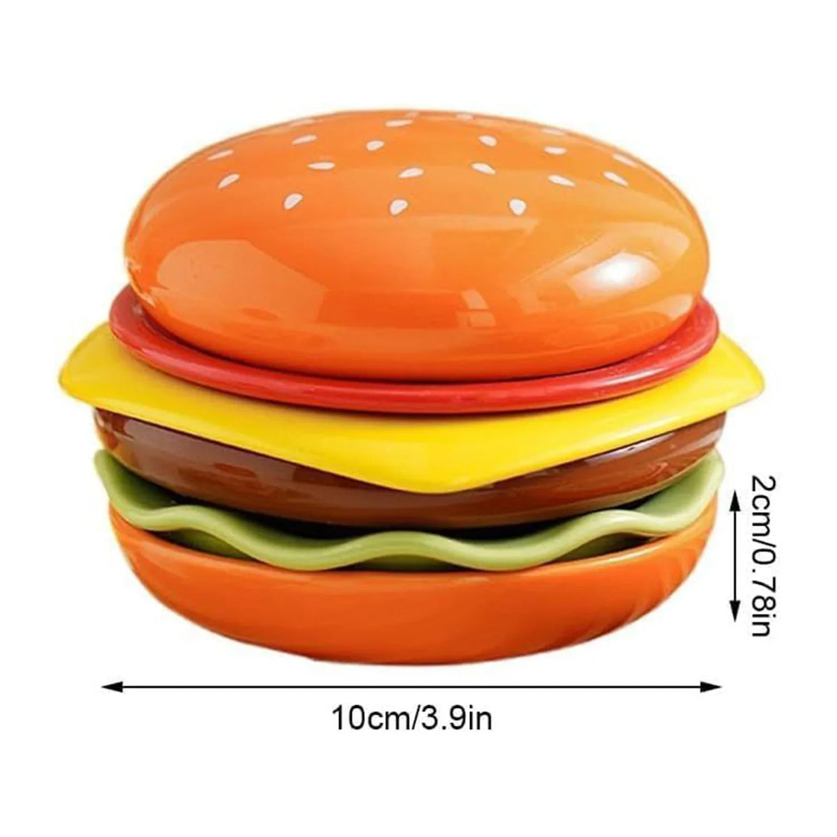 Set de Botaneros Apilables en Forma de Hamburguesa