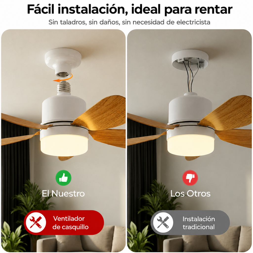 Ventilador de techo con luz LED y control remoto Linden - imagen 5