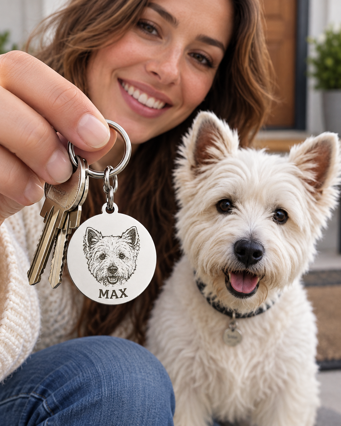 Llavero Personalizado para Mascotas con Foto y Nombre Linden™