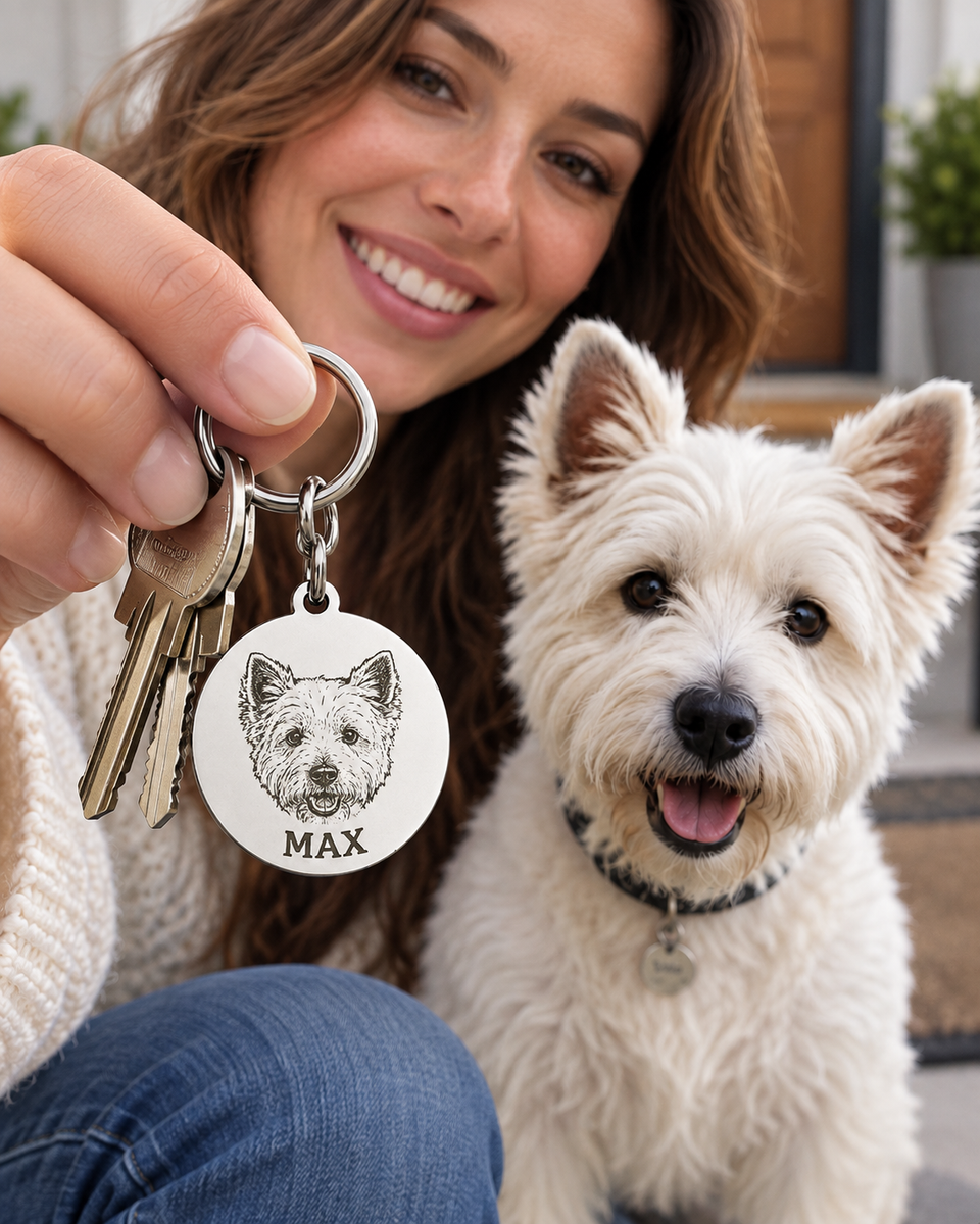 Llavero Personalizado para Mascotas con Foto y Nombre Linden™