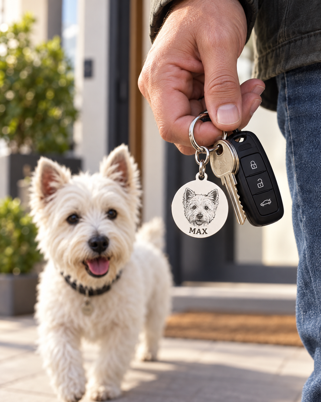 Llavero Personalizado para Mascotas con Foto y Nombre Linden™