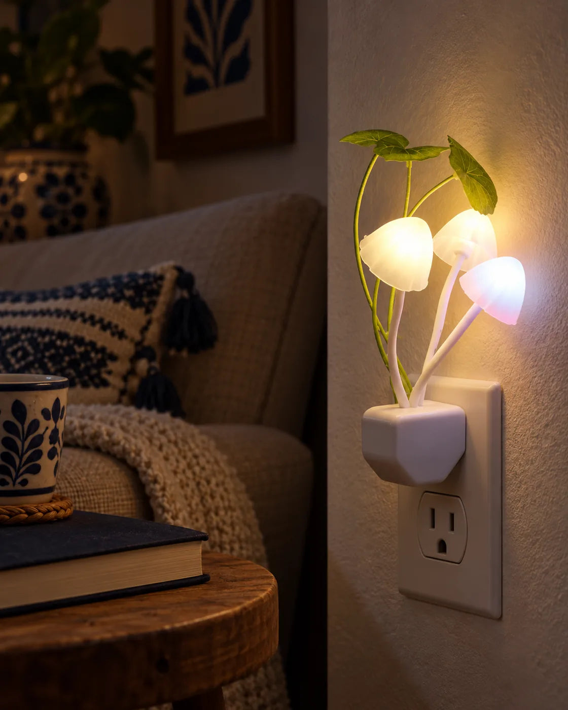Punto de luz decorativa junto a un sillón
