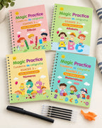 Kit Linden con cuatro cuadernos de caligrafía SANK en español, pluma, repuestos y sujetador.