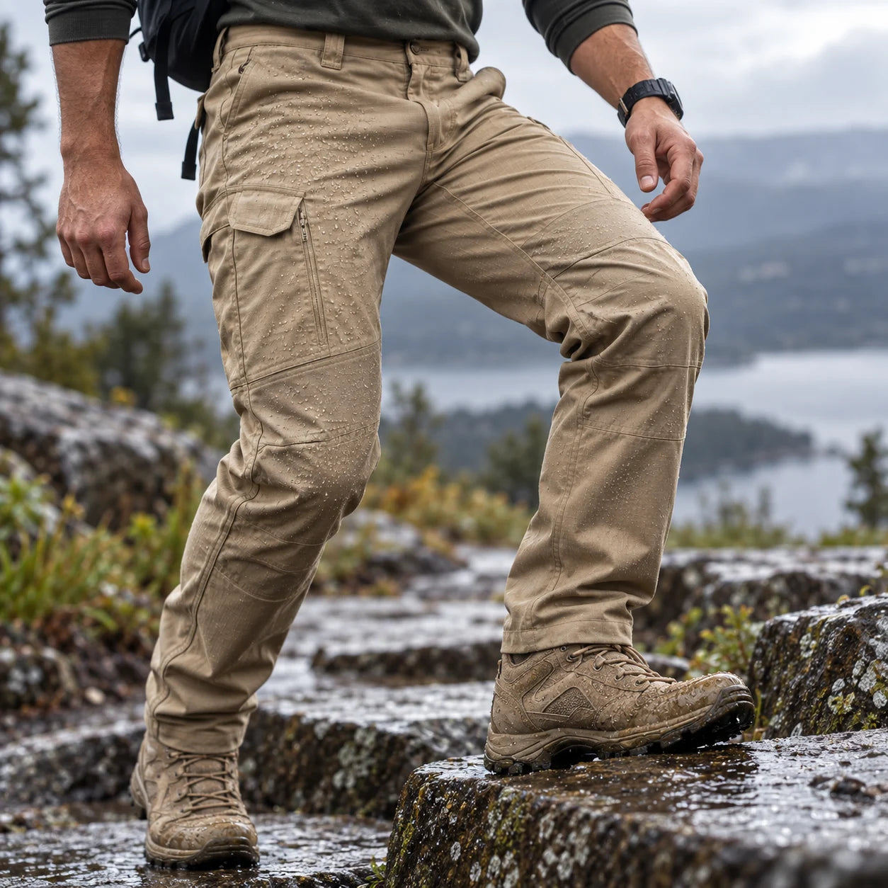 Pantalón cargo Linden: uso en exteriores