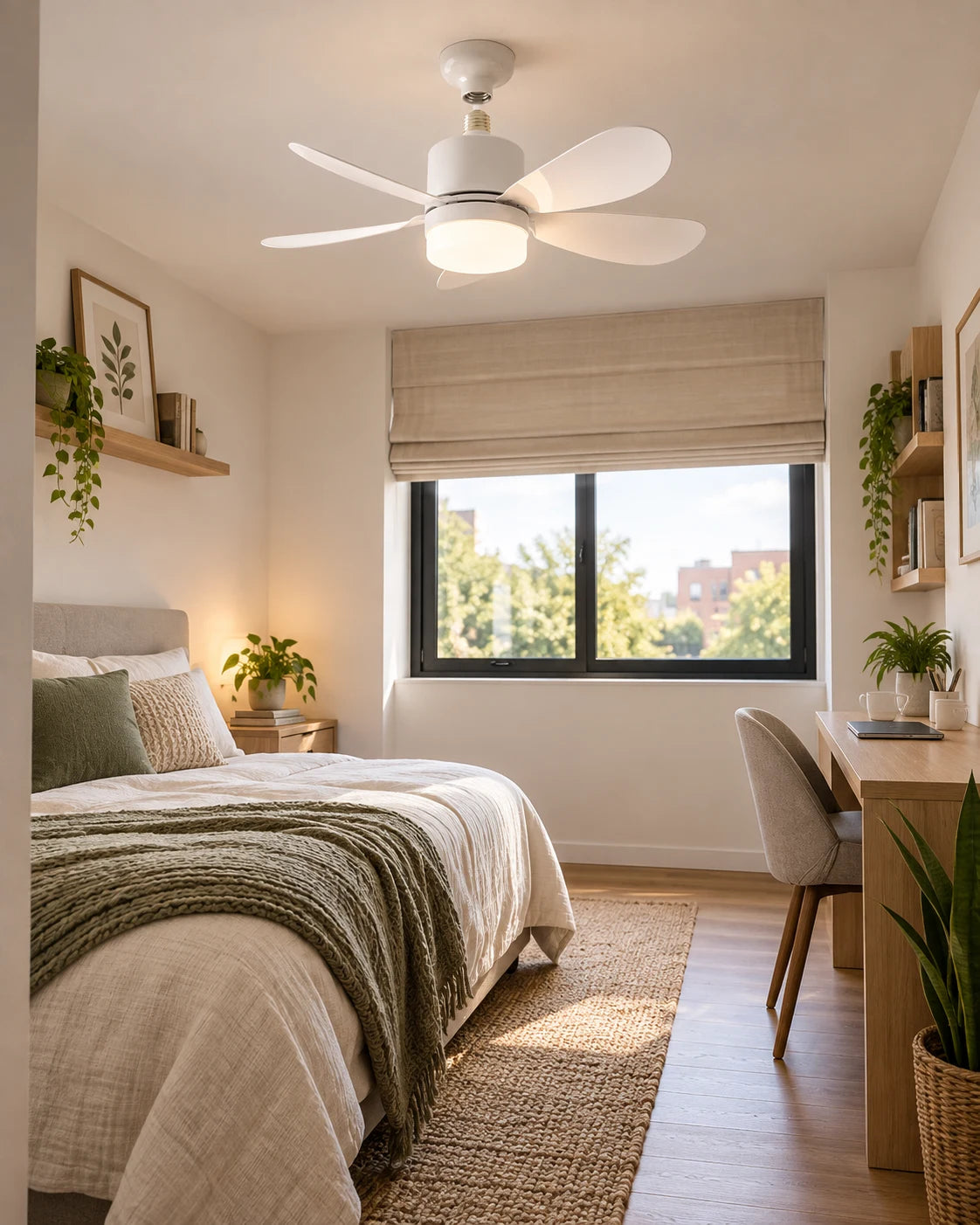 Ventilador compacto Linden con luz LED